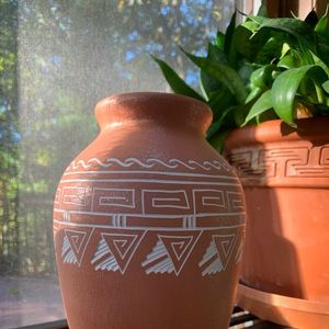 Navajo handmade Pottery Mica 8” signed by the artist Victoria Tsosie